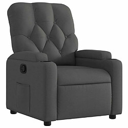 Maison Chic Fauteuil inclinable,Fauteuil luxe de relaxation Gris foncé Tissu -MN84510