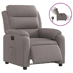 Maison Chic Fauteuil Relax pour salon, Fauteuil inclinable électrique Taupe Tissu -GKD53025