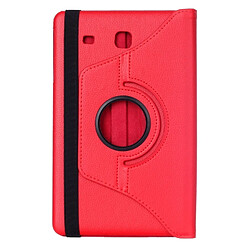 Avis Wewoo Housse Étui rouge pour Samsung Galaxy Tab E 9,6 Litchi Texture 360 degrés rotation en cuir avec support multifonctionnel