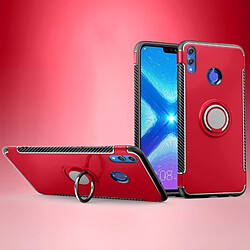 Wewoo Coque Etui de protection magnétique anneau rotation 360 degrés pour HuHonor 8X (rouge)