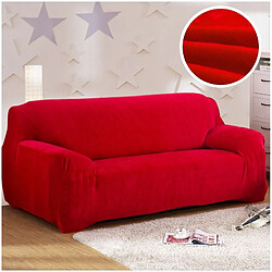 Wewoo Housse de canapé Les couvertures élastiques de sofa de divan épais de couverture de de tissu de ne comprennent pas la taie d'oreillerspécification 1 siège 90-140cm rouge