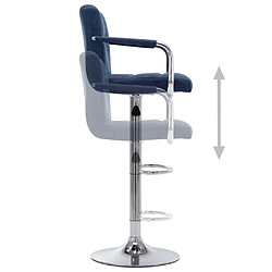 Acheter vidaXL Chaise de bar Bleu Tissu