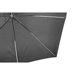 Concept Usine Parasol LED déporté carré 3x3m gris SOLENZARA NEON