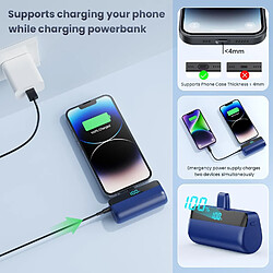 Acheter SANAG Mini Batterie Externe Pour Iphone 5200Mah, Power Bank Charge Rapide 20W Pd Chargeur Externe Ultra-Compact Avec Écran Led, Chargeur Portable Compatible Avec Iphone 14/14 Plus/13/12/11/Xs/8/7-Bleu