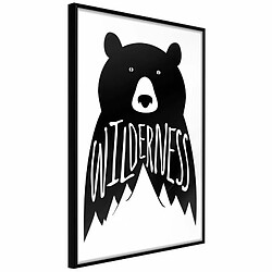 Paris Prix Affiche Murale Encadrée Wild Bear 20 x 30 cm Noir