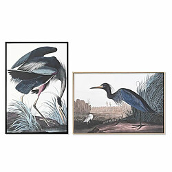 Cadre DKD Home Decor Oiseau Oriental (63 x 4 x 93 cm) (2 Unités)