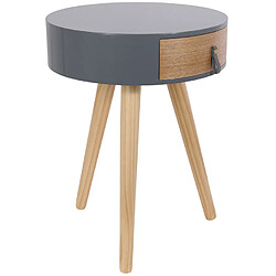 The Home Deco Factory Chevet en bois scandinave Nora gris. pas cher