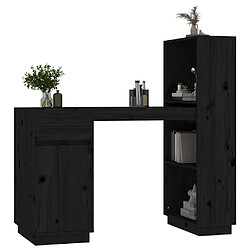 Acheter Maison Chic Bureau,Table de travail pour chambre Noir 110x53x117 cm Bois massif de pin -GKD31955