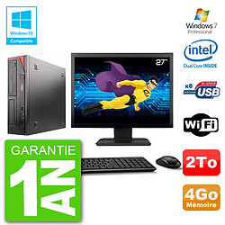 PC Fujitsu Esprimo E520 Ecran 27" G3220 RAM 4Go Disque 2To Graveur DVD Wifi W7 - Occasion