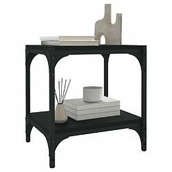 Acheter Maison Chic Meuble TV scandinave - Banc TV pour salon Noir 40x33x41 cm Bois d'ingénierie et acier -MN54064