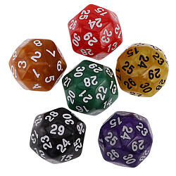 Pack De 6pcs Multi Sided Dés Pour D u0026 D Trpg Partie Jeu De Société Jouets Perle D30