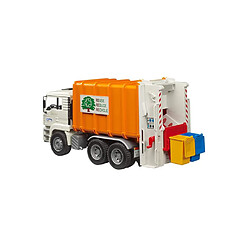 Acheter Bruder Miniature Camion à ordures Man Tga avec 2 Poubelles Multicolore