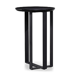 Avis Table d'Appoint en Bois et Métal Ronde Cox Pärumm Noir Ø45x67 cm