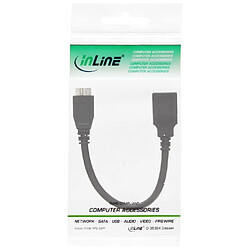 Câble adaptateur InLine® Micro USB 3.0 OTG Micro B mâle vers USB Type A femelle 0.15m