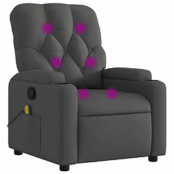 Maison Chic Fauteuil de massage inclinable,Fauteuil luxe de relaxation Gris foncé Tissu -MN97411