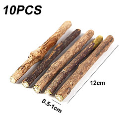 10pcs Cat Chewing Stick Toy - Jouet interactif en bois pour molaires