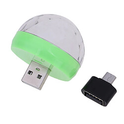 mini usb scène disco lumière commande vocale boule magique lampe rgb led ampoule vert pas cher