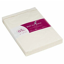 Georges Lalo Enveloppes Vélin pur coton gommées 114 x 162 mm Pack de 20 Crème