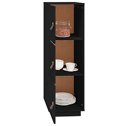 Avis vidaXL Buffet haut Noir 34x40x108,5 cm Bois massif de pin