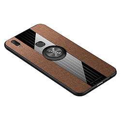 Wewoo Coque Souple Pour Vivo Y85 XINLI Stitching Tissu Étui de protection TPU Antichoc avec Anneau Titulaire Marron