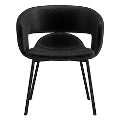 Acheter Moloo TRAVIS-Fauteuil de table en tissu Retro Noir et métal noir