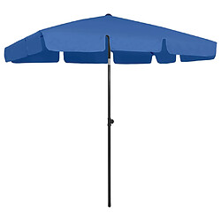 vidaXL Parasol de plage bleu azur 200x125 cm