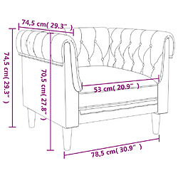 vidaXL Fauteuil Chesterfield vert foncé tissu pas cher