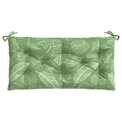 Maison Chic Coussin Confort | pouf | Coussin de banc de jardin motif de feuilles 110x50x7 cm tissu -GKD42946