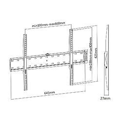 Acheter Kimex Support mural fixe pour écran TV 37"-70"