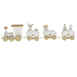 noël train train bois ornement noël jouet véhicules décoration cadeau blanc