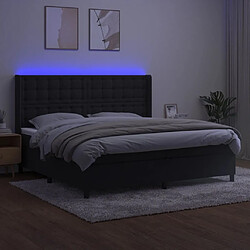 Avis Sommier à lattes,Cadre à lattes de lit pour Adulte matelas et LED Noir 200x200 cm Velours -MN45184