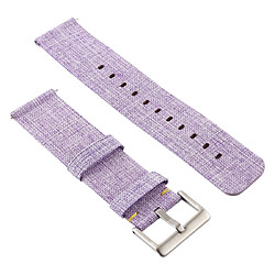 Wewoo Bracelet pour montre connectée Dragonne en toile mode simple Fitbit Versa / 2 violet clair