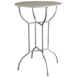 Aubry Gaspard Table haute mange-debout en métal laqué Gris antique.