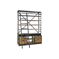 Avis Pegane Etagère en bois recyclé et métal coloris naturel / noir - Longueur 164 x profondeur 47 x hauteur 226 cm