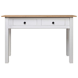 vidaXL Table console Blanc 110x40x72 cm Pin solide Gamme Panama