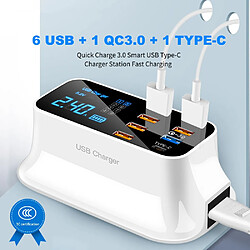 Universal Chargeur USB à 8 ports pour écran LED 3.0 pour Android Adaptateur Téléphone Portable Tablette Chargeur Rapide Xiaomi Huawei Samsung |