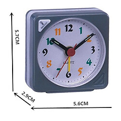 mini voyage horloge dégradé son bureau réveil snooze veilleuse gris pas cher