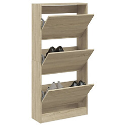 vidaXL Armoire à chaussures chêne sonoma 60x21x125,5cm bois ingénierie