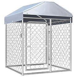 vidaXL Chenil extérieur avec toit 100 x 100 x 125 cm