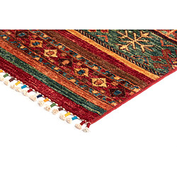 Vidal Tapis de laine 244x172 rouge Torkman pas cher