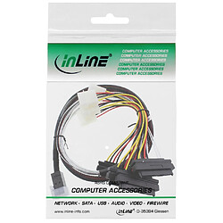 Câble InLine® Mini SAS HD SFF-8643 à 4x SFF-8482 + alimentation 0,5 m