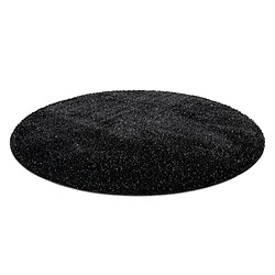 RUGSX Tapis de salle de bain SYNERGY cercle, glamour, antidérapant, doux - lurex noir cercle 100 cm