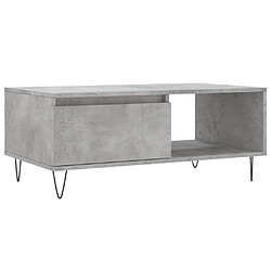 Maison Chic Table basse,Table Console Table d'appoint, Table pour salon Gris béton 90x50x36,5 cm Bois d'ingénierie -MN35026