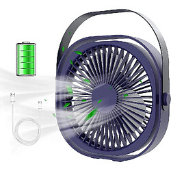 ventilateur Usb 1500ah, Mini Ventilateur De Table, Ventilateur Silencieux à 3 Vitesses, ventilateur Usb Rechargeable Portable, Ventilateur Pour Bureau, Voyage, Maison