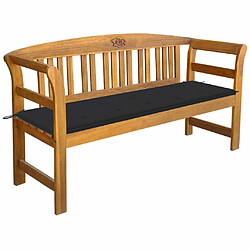 Maison Chic Banc de jardin | Banquette de jardin | Chaise Relax avec coussin 157 cm Bois d'acacia massif -MN12451