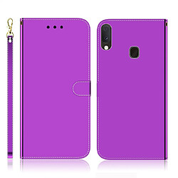 Wewoo Housse Coque Etui à rabat horizontal surface imitée pour Galaxy A20e avec supportlogements cartesportefeuille et lanière violet