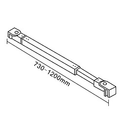 Barre de maintien réglable de 73-120 cm