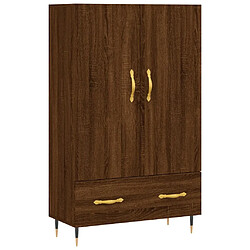 vidaXL Buffet haut chêne marron 69,5x31x115 cm bois d'ingénierie