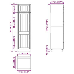 vidaXL Armoire de cuisine Lucca blanc brillant bois d'ingénierie pas cher