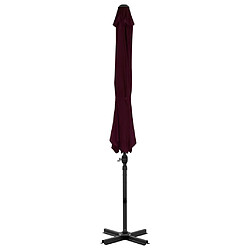 Acheter ComfortXL Parasol Déporté Avec Mât En Aluminium Rouge 300 Cm